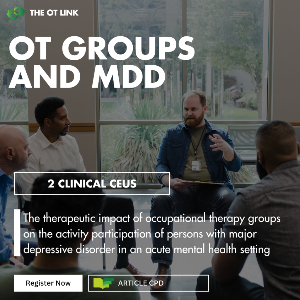 OT Groups and Major Depressive Disorder